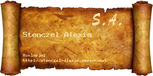Stenczel Alexia névjegykártya